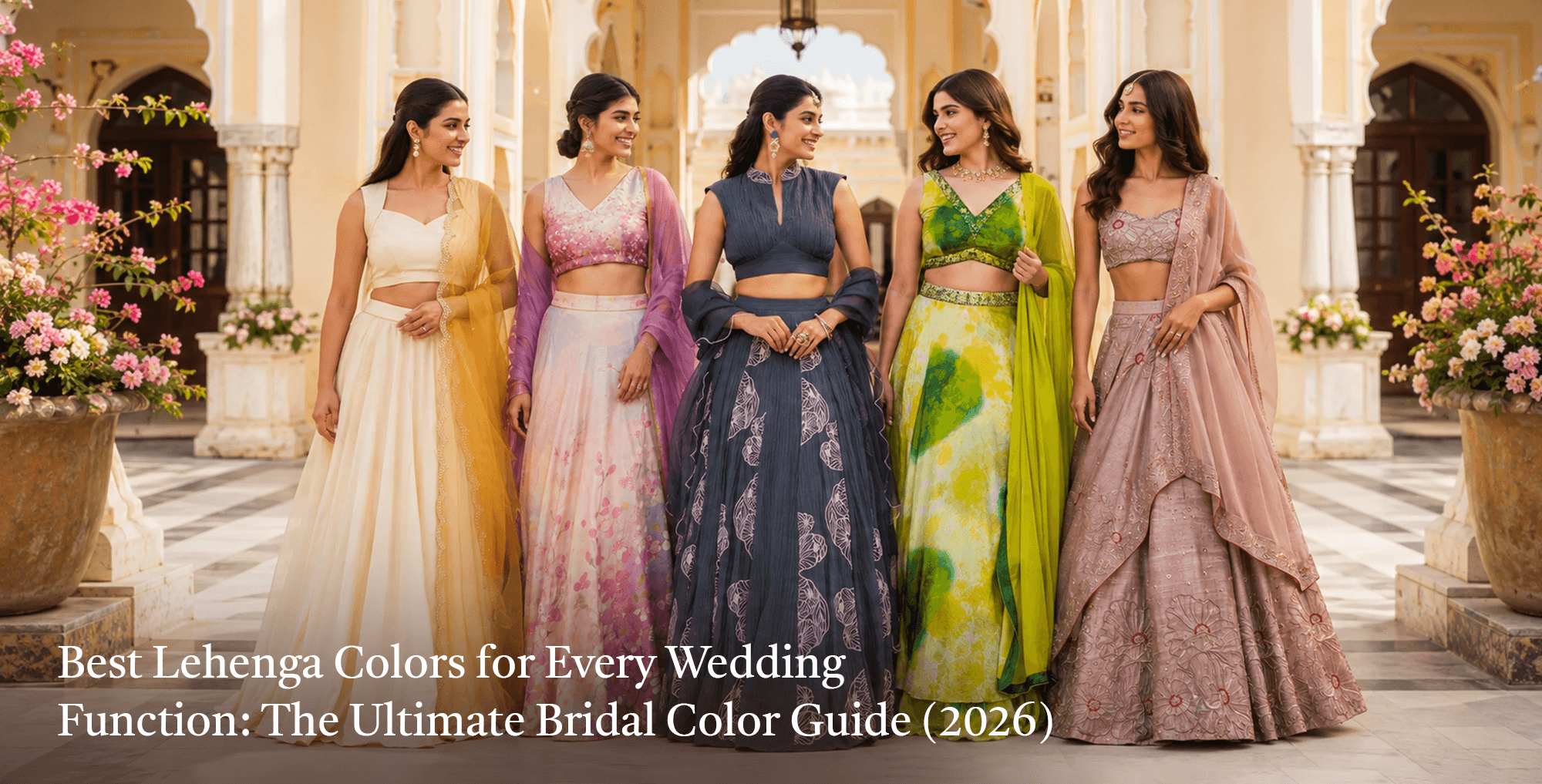 Best Lehenga Colors for Every Wedding Function: The Ultimate Bridal Color Guide (2026)